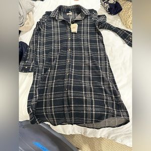 Faherety ultra soft sweater flannel dress size xsmall new with tags